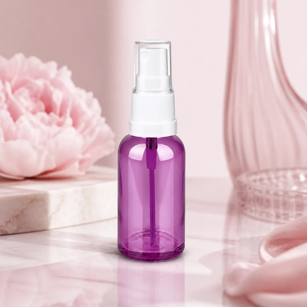 30ml Sprayflasche weiss/transparent Standard PurpleLine UT18/30 Edle 30ml Sprayflasche in Violett-Optik perfekt für selbstgemachte Wellness-Produkte
