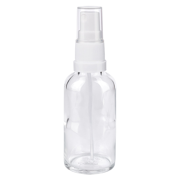 Flacone spray da 30 ml bianco/trasparente STD ClearLine UT18/30 Flacone spray da 30 ml bianco/trasparente STD ClearLine UT18/30