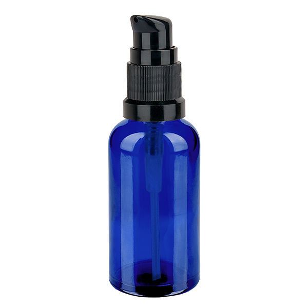 50ml Pumpflasche schwarz Standardverschluss BlueLine UT18/50