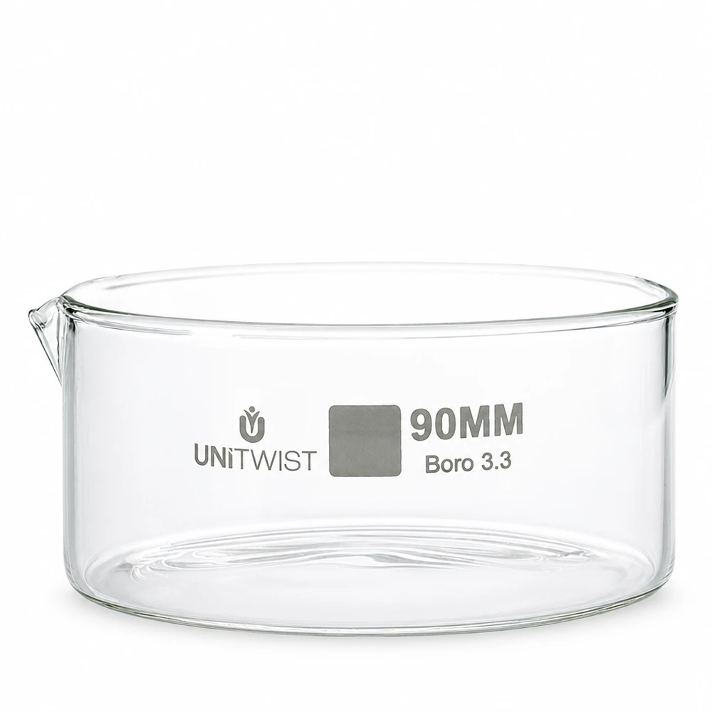 Kristallisierschale ø90mm Borosilikatglas UNiTWIST Klare Kristallisierschale ø90mm Labor Borosilikatglas 3.3 chemikalienbeständig
