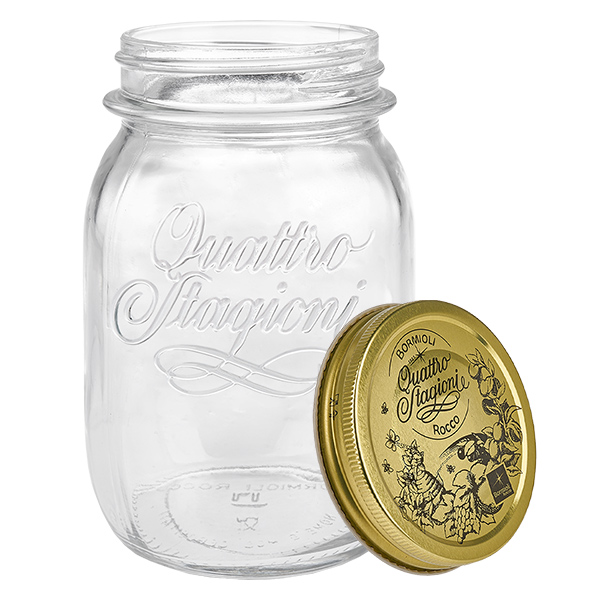500ml Rundglas "Quattro Stagioni" mit Deckel