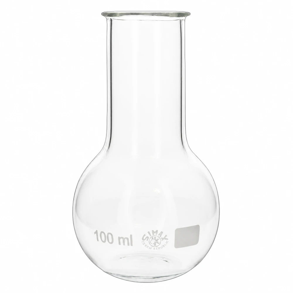 Pallone da 100 ml a collo largo ideale per la distillazione e le reazioni chimiche