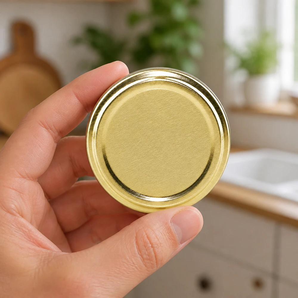 UNiTWIST TO43 gold glänzender Schraubdeckel 43mm Durchmesser BioSeal Einwecken