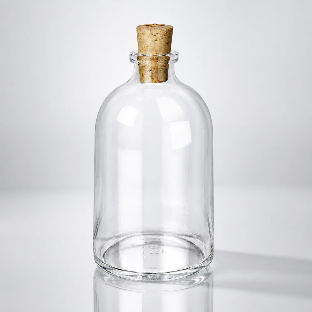 Flasche Klarglas 100ml mit Korken 11/14mm Vintage Glasflasche 100ml mit Korkstopfen 11/14mm für Deko und Aufbewahrung