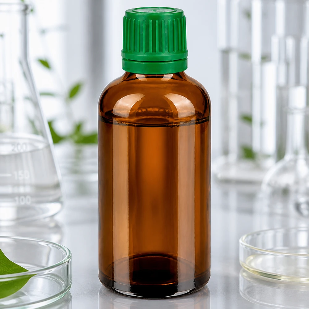 Flacon 50ml 11mm SV vert OV BrownLine UT18/50 Bouteille polyvalente de 50 ml pour le laboratoire, la cuisine et les loisirs avec un bouchon à vis pratique
