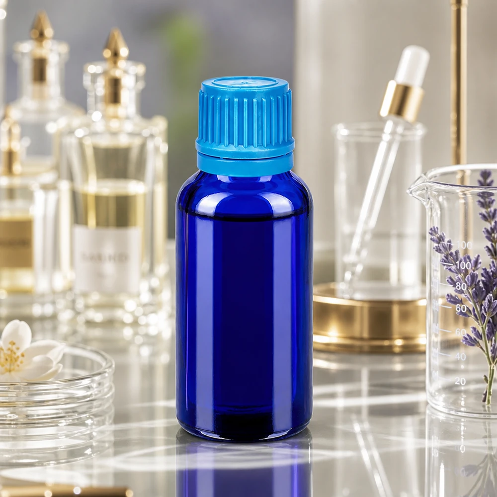 30ml Flasche 11mm Schraubverschluss blau Originalitätsverschluss BlueLine UT18/30 Praktische 30ml Flasche mit ergonomischem Verschluss für einfache Handhabung und Dosierung