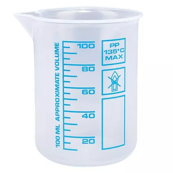 100ml Messbecher (Griffinbecher) PP, antistatisch