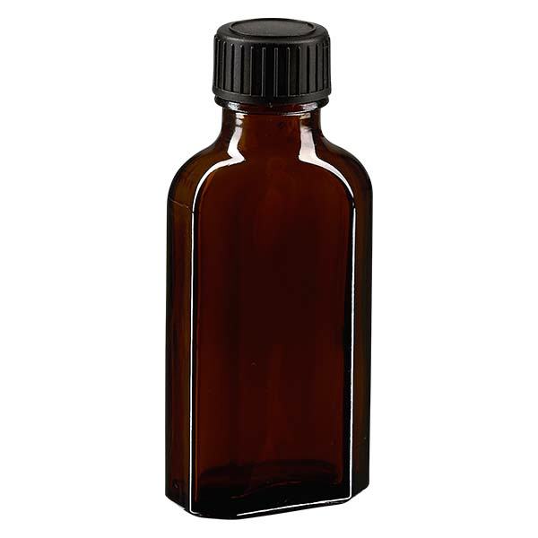 50 ml tappo a vite Meplat marrone con disco di tenuta EPE 50 ml tappo a vite Meplat marrone con disco di tenuta EPE