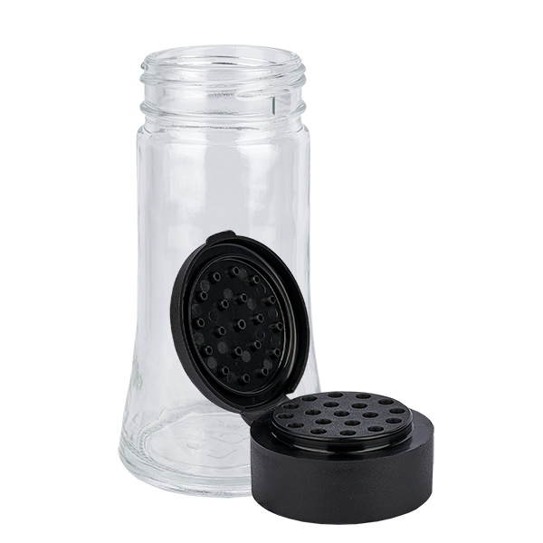 Barattolo per sale/spezie da 95 ml con dosatore, nero Barattolo per sale/spezie da 95 ml con dosatore, nero
