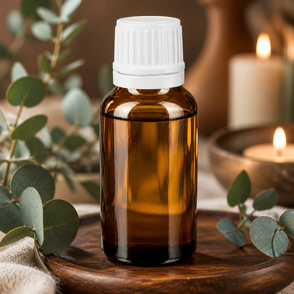 Apothekenflasche braun 20ml Tropfverschluss 1.2mm weiß Originalitätsverschluss Kompakte 20ml Braunglas-Flasche mit weißem Sicherheitsverschluss ideal für Aromatherapie und Naturkosmetik