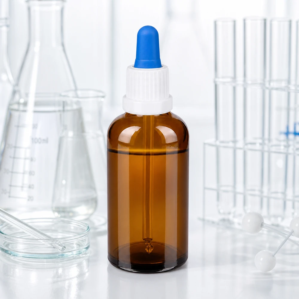 Flacon-pipette de 50 ml adapté au laboratoire avec filetage UT18 pour un dosage précis des liquides