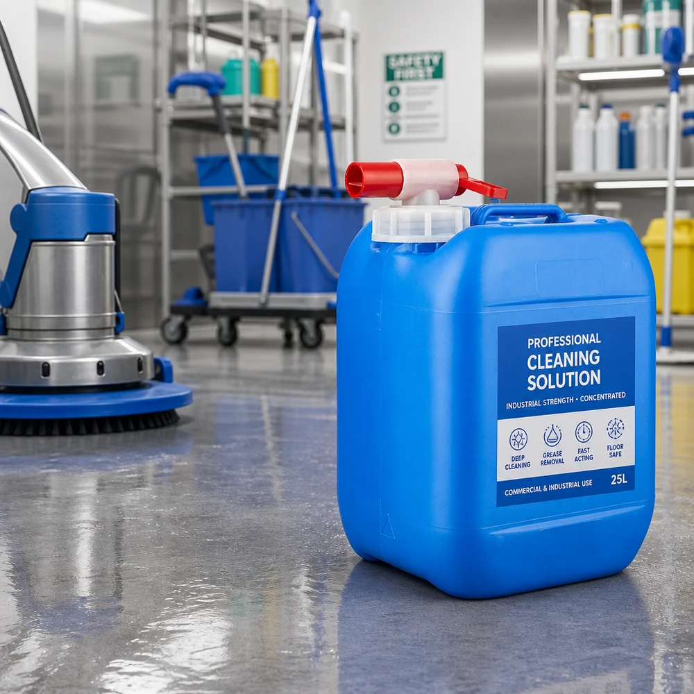 Kanister 5 Liter blau mit Auslaufhahn Blauer Vorratsbehälter 5 Liter mit ergonomischem Tragegriff und rotem Auslaufhahn