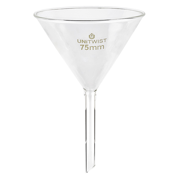 Imbuto in vetro ø 75mm borosilicato UNiTWIST Imbuto in vetro ø 75mm borosilicato UNiTWIST