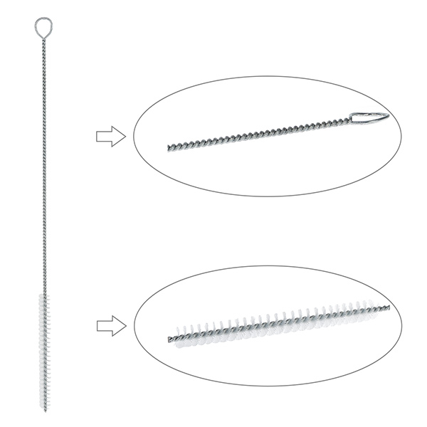Spazzola per pipette a imbuto diametro 8mm Spazzola per pipette a imbuto diametro 8mm