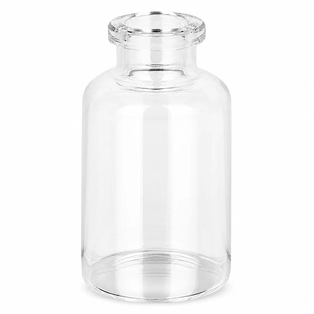 Injektionsflasche Klarglas 20ml Pharmazeutische Klarglasflasche 20ml für Injektionspräparate mit typischer Vialdosierform
