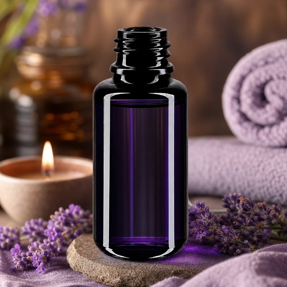 Violettglas Flasche 20ml DIN 18 (Mironglas) Hochwertige 20ml Miron-Glasflasche verlängert Haltbarkeit von natürlichen Produkten