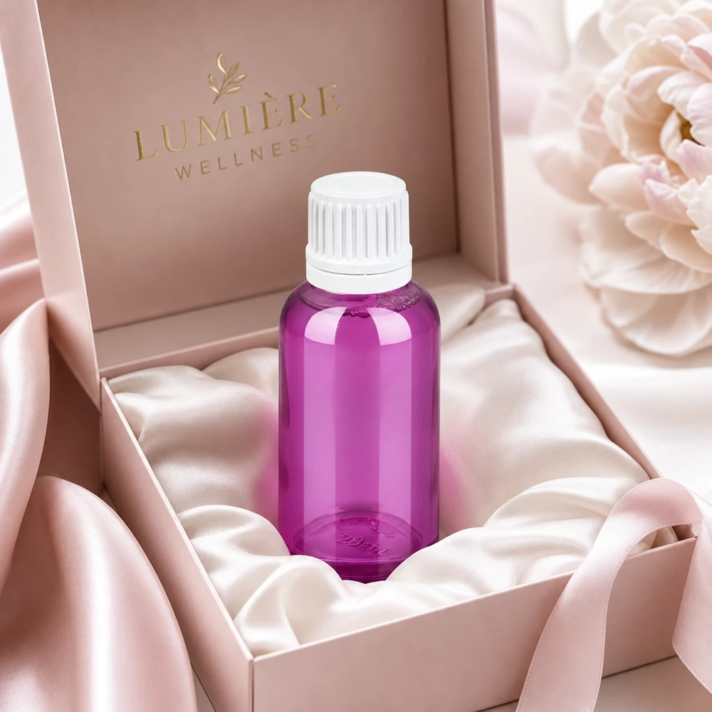 30ml Tropfflasche 0.7mm weiss Originalität Schraubverschlusserschluss PurpleLine UT18/30 30ml Tropfflasche mit weißem Schraubverschluss und hygienischer Versiegelung