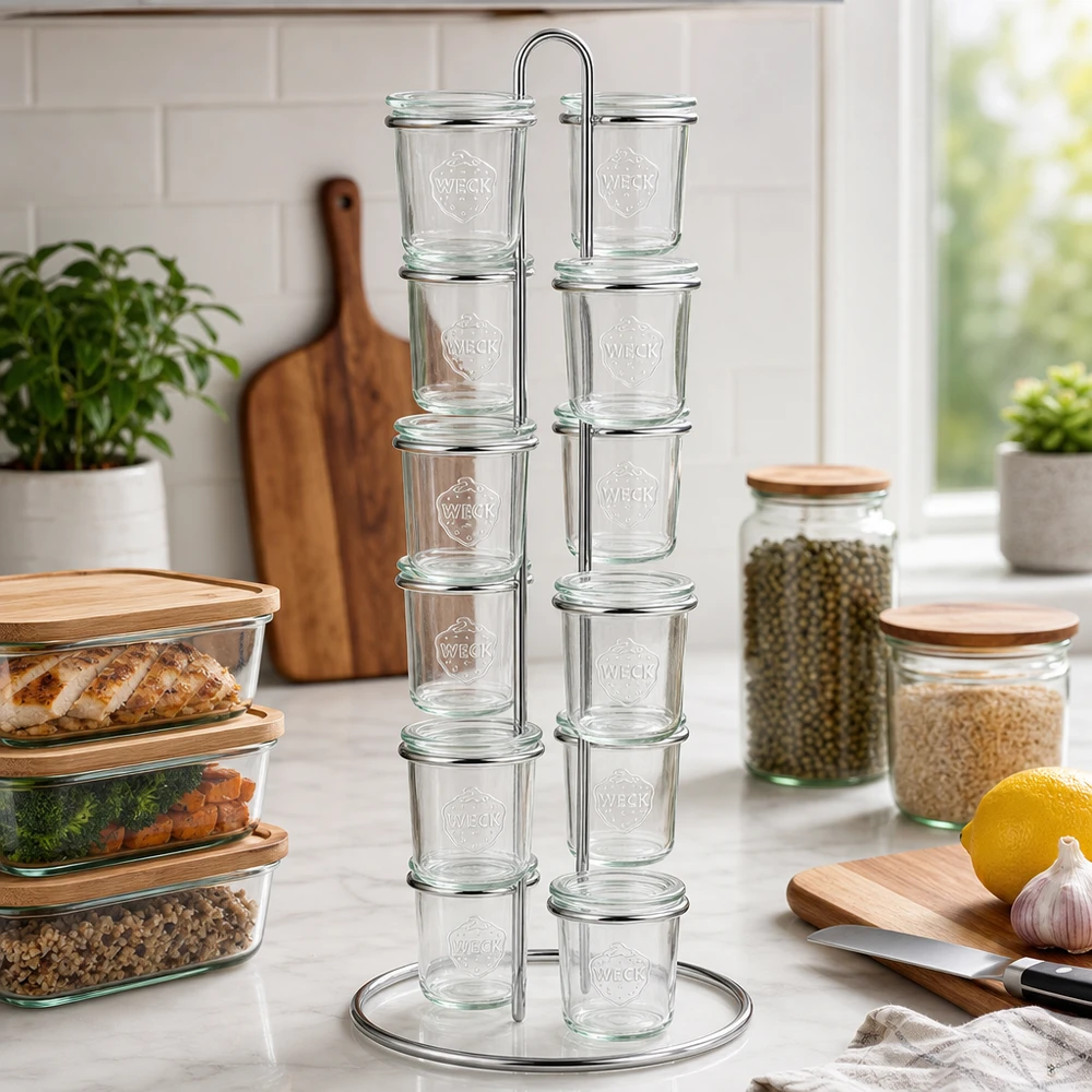 Portabottiglie Vertico12 per 12 tumbler WECK
