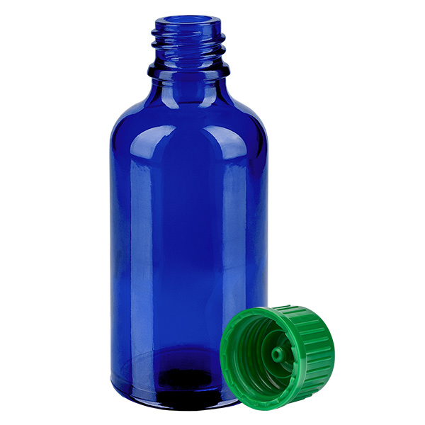 50ml Flasche 11mm Schraubverschluss grün Standard BlueLine UT18/50