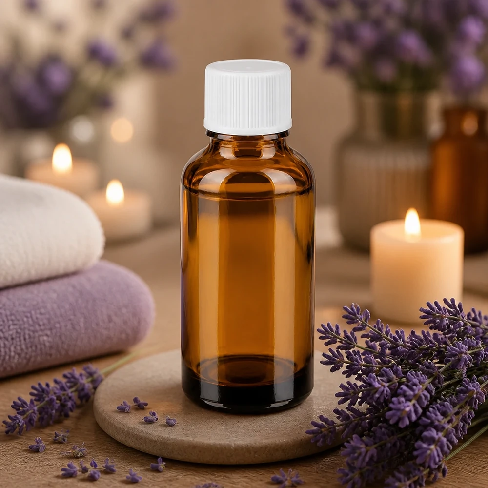 Flacone professionale da 30 ml per farmacia con tappo UT18 bianco per un dosaggio preciso