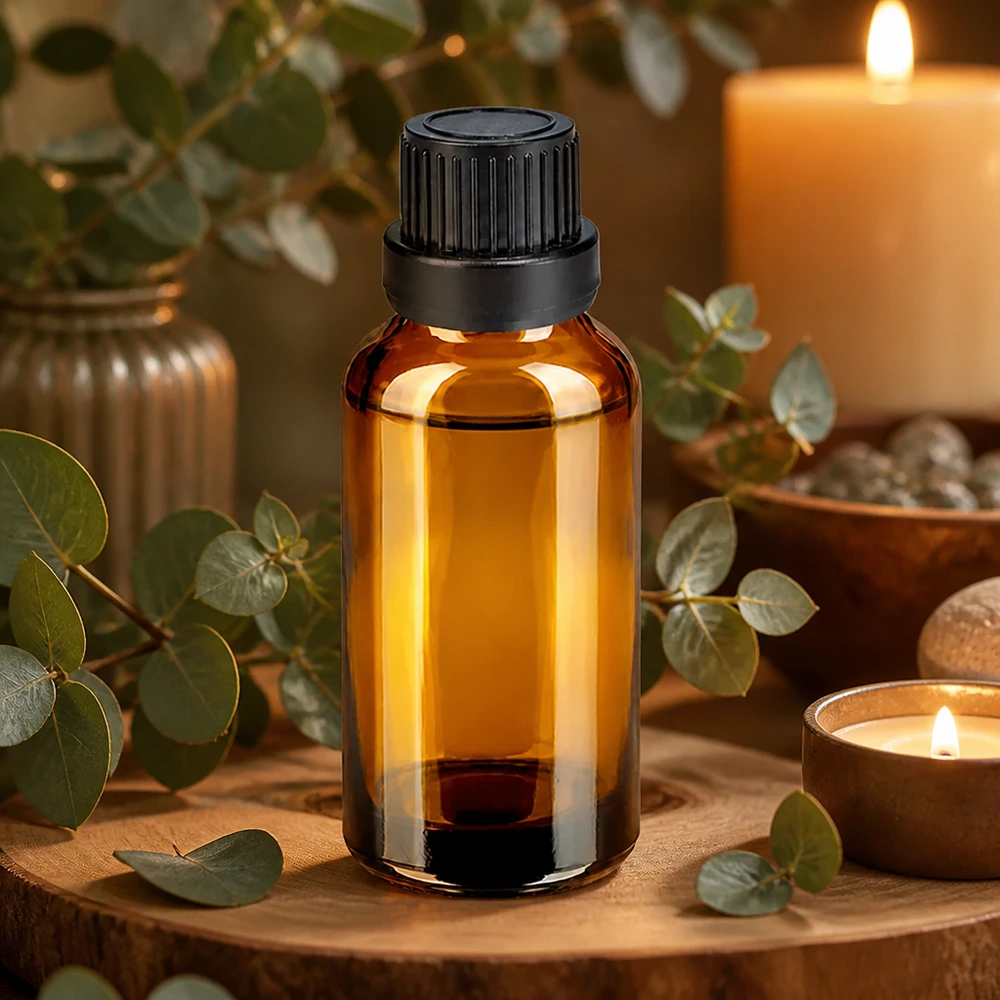 Bottiglia professionale da 30 ml con filettatura da 11 mm per la conservazione sicura delle essenze.
