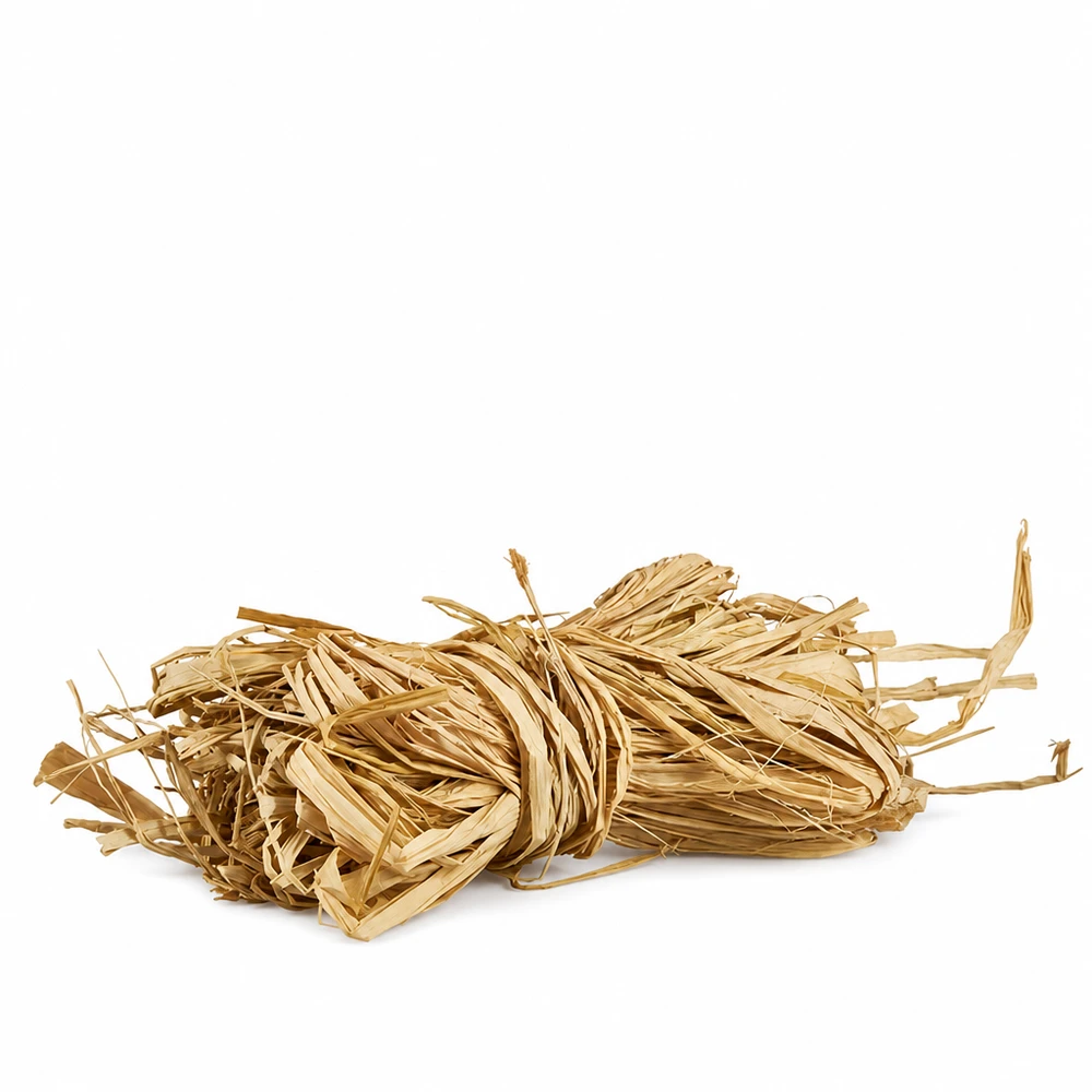 Rafia naturale per decorazioni 30 g di fibre di rafia naturale in beige dorato per decorazioni e progetti artigianali