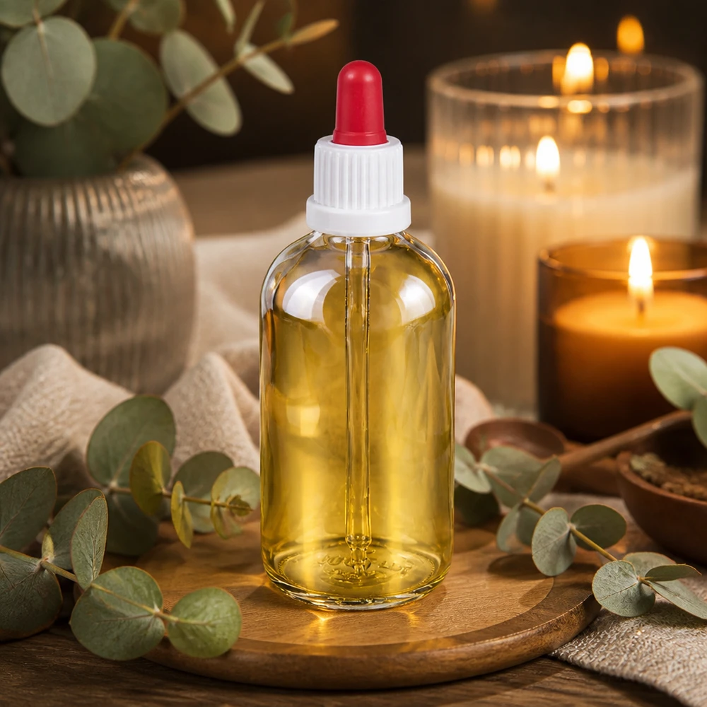 100ml Pipettenflasche weiß/rot Originalitätsverschluss ClearLine UT18/100 100ml Apothekerflasche ClearLine UT18 mit Pipette weiss rot für Kosmetik und Heilmittel