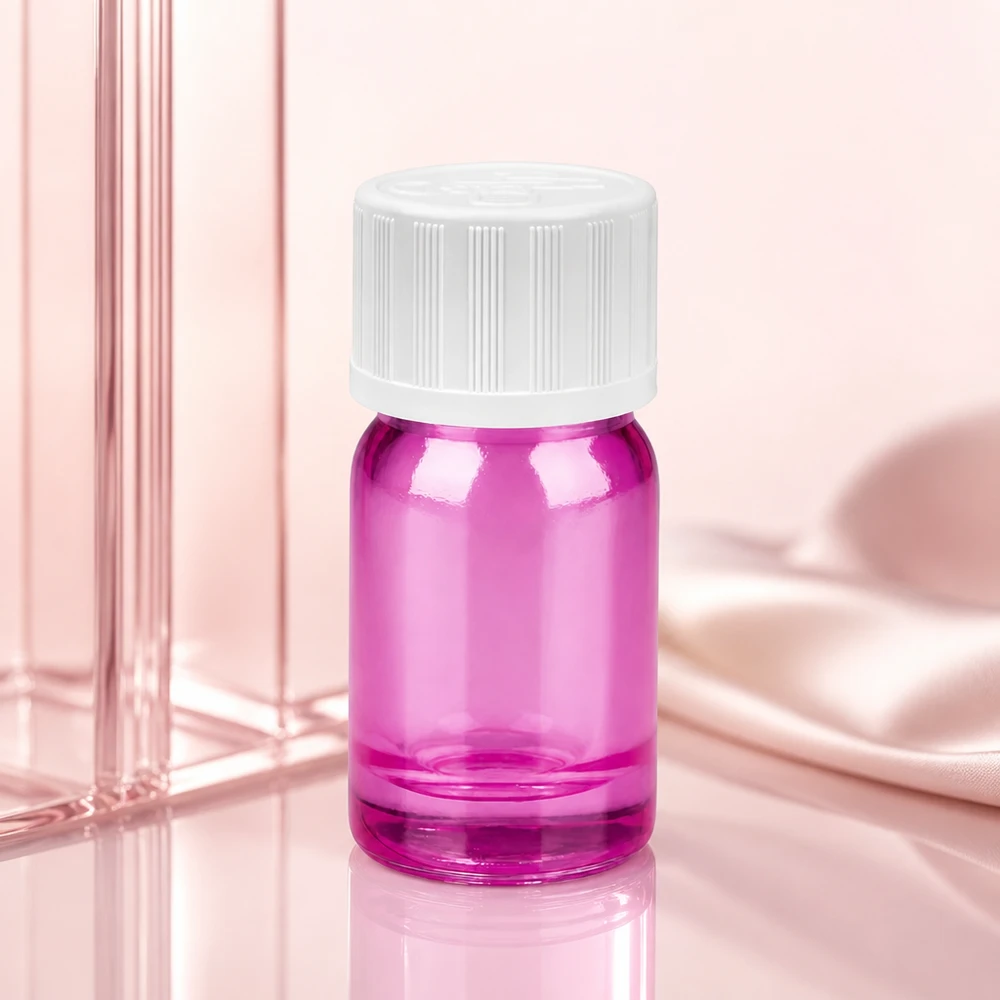5ml Tropfflasche 1.2mm weiß Standard Kindersicher PurpleLine. UT18/5 Nachfüllbare 5ml Glasflasche mit auslaufsicherem Verschluss für Reise und unterwegs