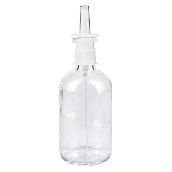 Bottiglia da 100ml. Flacone spray nasale bianco/tr. STD ApoGlas Bottiglia da 100ml. Flacone spray nasale bianco/tr. STD ApoGlas