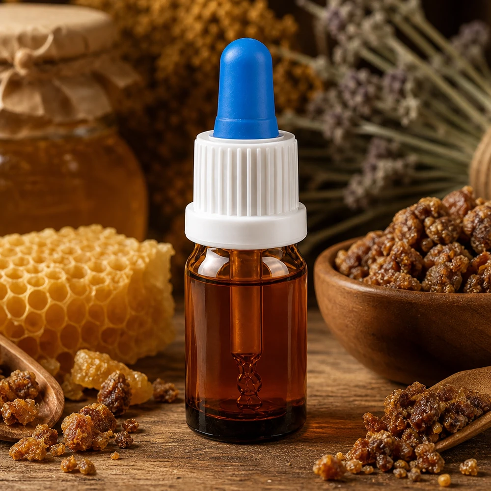 Bottiglia compatta da 5 ml in vetro ambrato con tappo a vite bianco per la protezione UV dei prodotti naturali
