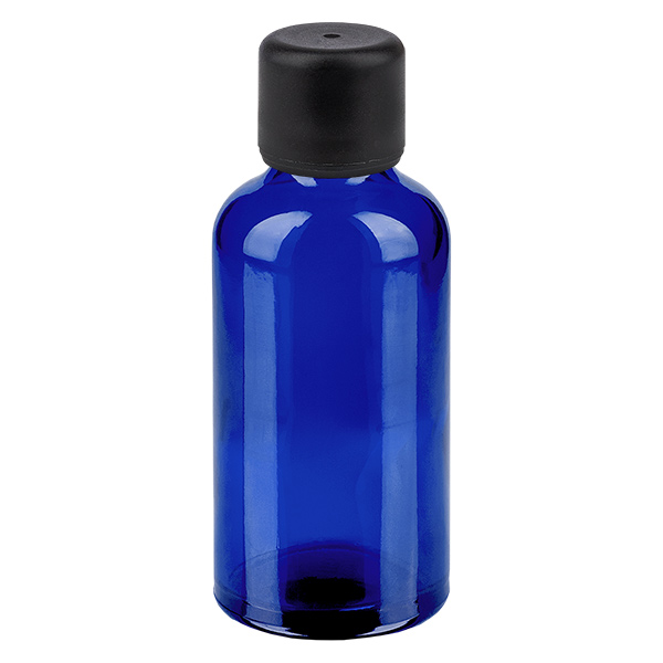 50ml Flasche 6mm Schraubverschluss schwarz Standard BlueLine UT18/50