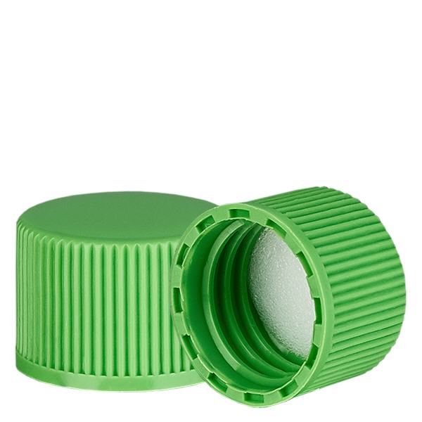 Tappo a vite verde con inserto in PE Tappo a vite verde con inserto in PE