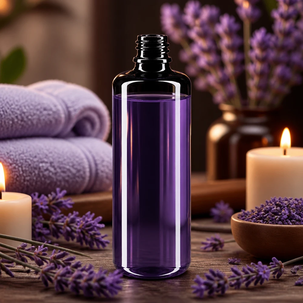 Violettglas Flasche 50ml DIN 18 (Mironglas) Tropfflasche Orion 50ml aus Miron Violettglas perfekt für Kosmetik und Wellness Anwendungen geeignet