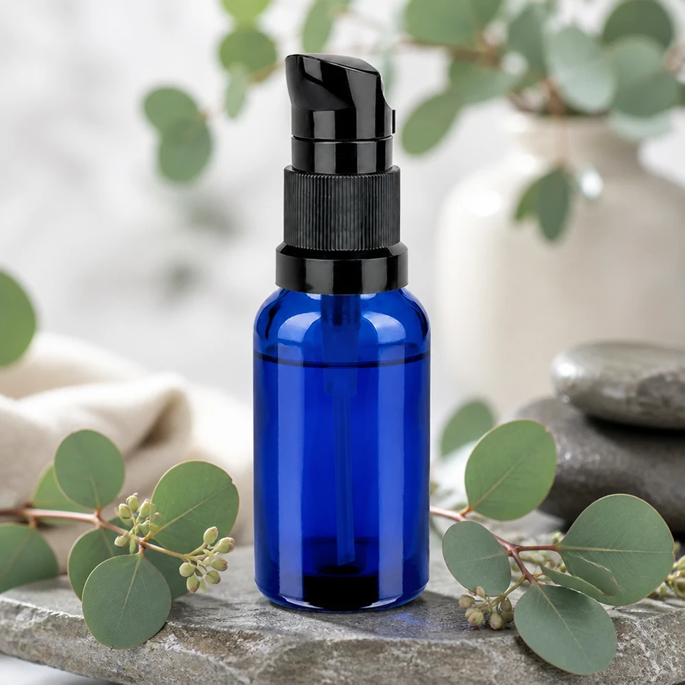20ml Pumpflasche schwarz Standardverschluss BlueLine UT18/20 20ml Pumpflasche schwarz STD BlueLine UT18/20 - wiederverwendbar und nachfüllbar