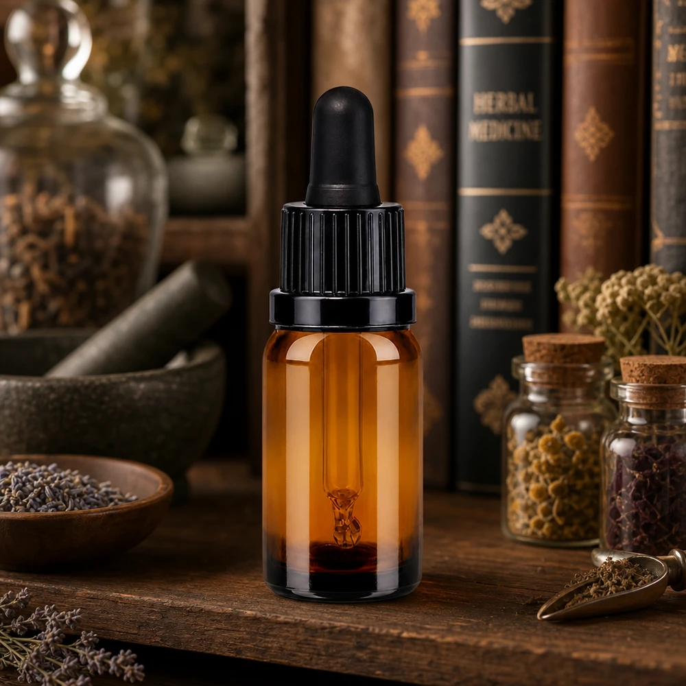 10ml Pipettenflasche schwarz Originalitätsverschluss BrownLine UT18/10 10ml Dosierungsflasche braun mit Pipette für exakte Tropfenabgabe bei Naturkosmetik