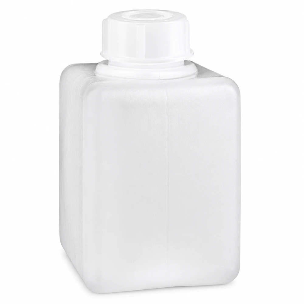 Flacon à produits chimiques 100 ml à col étroit, PEHD couleur naturelle, avec bouchon GL 25 Flacon pour produits chimiques en PE-HD de 100 ml, à col étroit, couleur naturelle, résistant aux acides, pour le laboratoire et l'industrie