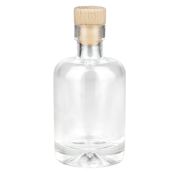 Bouteille en verre 50 ml « Amelie » avec bouchon en bois UNiTWIST