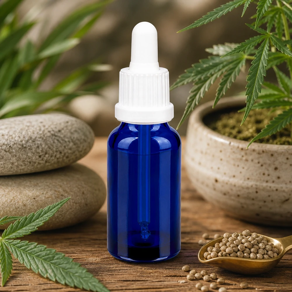 Flacone in vetro da 20 ml con pipetta di qualità farmaceutica per tinture ed estratti