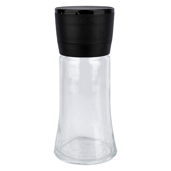 Barattolo per sale e spezie da 95 ml con macinino (a grana grossa), nero Barattolo per sale e spezie da 95 ml con macinino (a grana grossa), nero