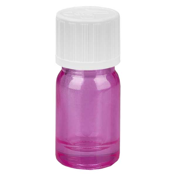 5ml Flasche 11mm Schraubverschluss weiß Standard Kindersicher PurpleLine UT18/5