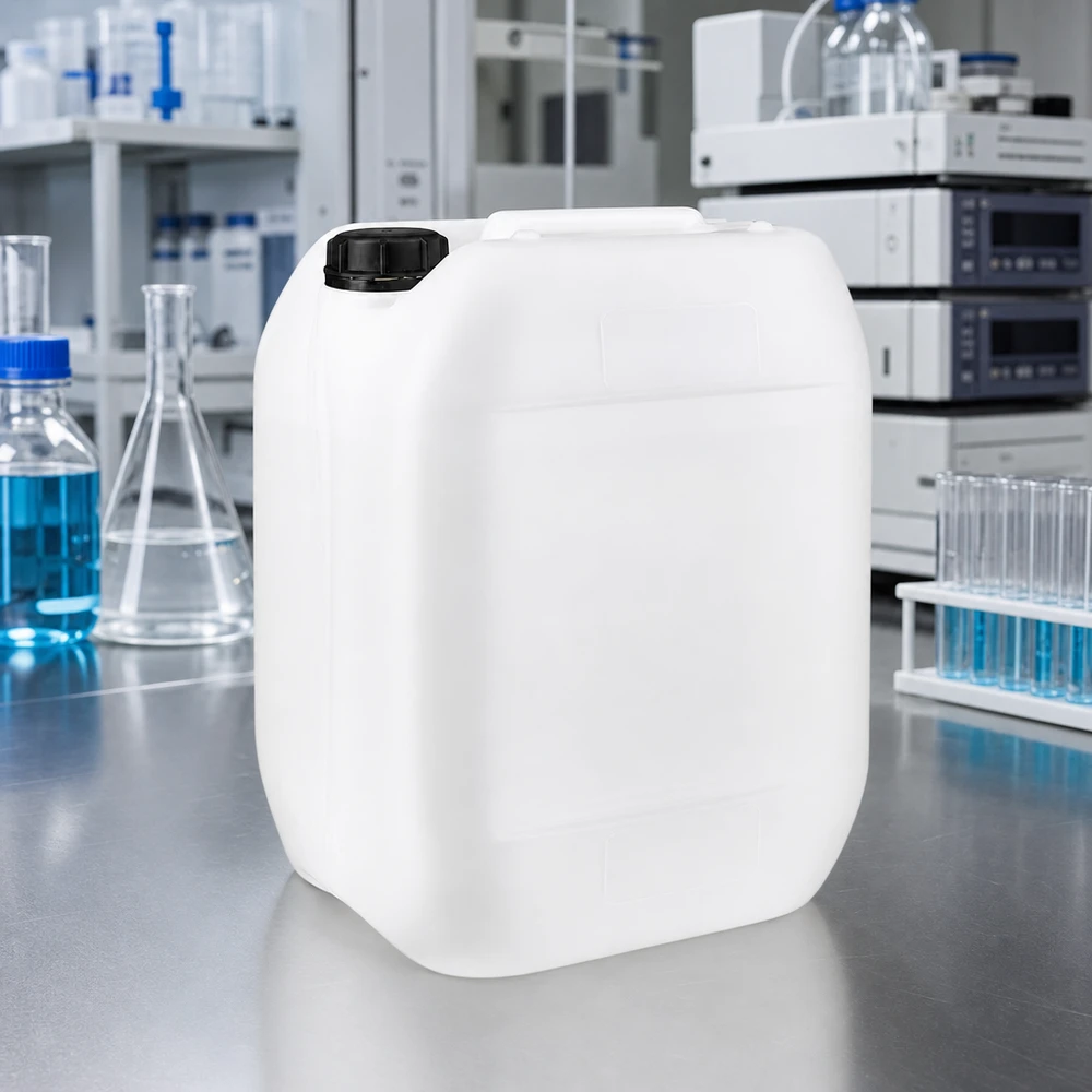 Kanister 10 Liter mit Schraubverschluss Originalitätsverschluss Robuster transluzenter Kanister 10 Liter mit integriertem Griffsystem für einfachen Transport