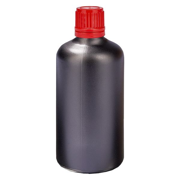 100ml Flasche 11mm Schraubverschluss rot Originalitätsverschluss BlackLine UT18/100