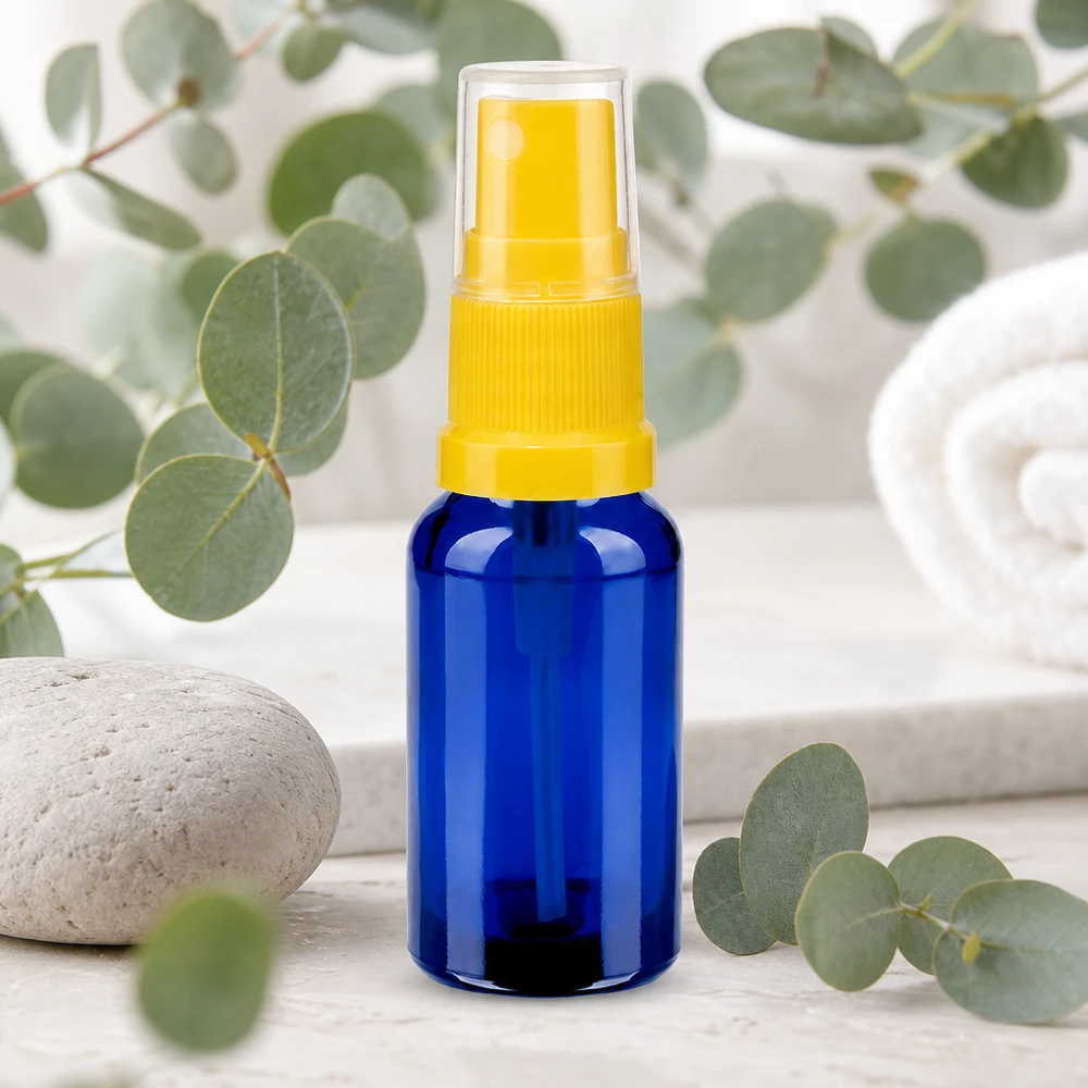 Flacone a pompa di alta qualità da 20 ml con nebulizzatore fine BlueLine UT18/20 giallo trasparente