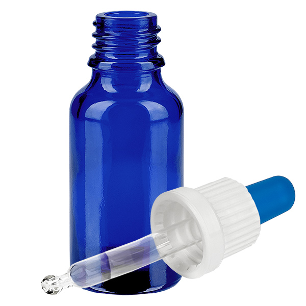 20ml Pipettenflasche weiß/blau Originalitätsverschluss BlueLine UT18/20