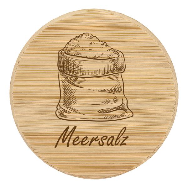 Holzdeckel "Meersalz" für WECK RR60