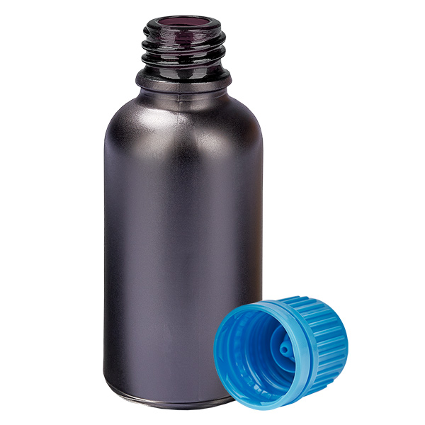 30ml Flasche 11mm Schraubverschluss blau Originalitätsverschluss BlackLine UT18/30
