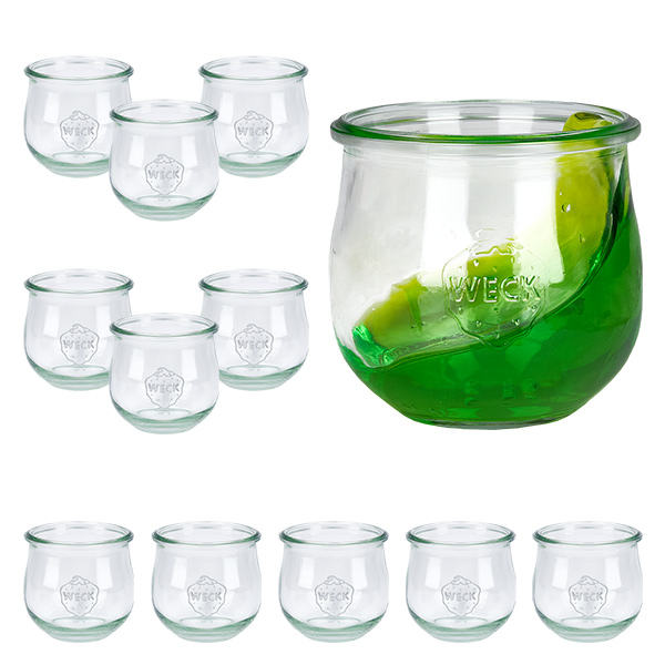 Set di 12 bicchieri Weck da 370 ml in vetro tulipano Set di 12 bicchieri Weck da 370 ml in vetro tulipano