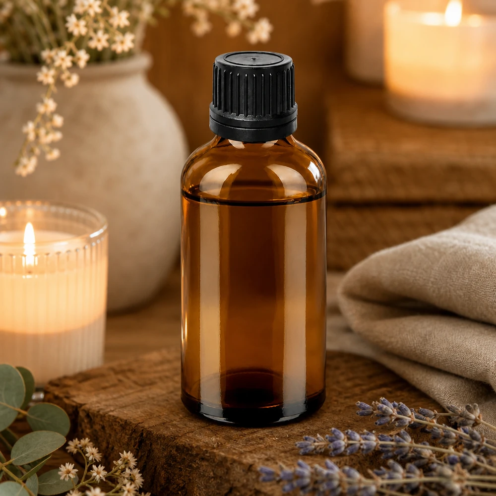 50ml Tropfflasche 1mm schwarz Originalitätsverschluss BrownLine UT18/50 Premium 50ml Tropfflasche aus getöntem Glas mit ergonomischem schwarzem Verschluss