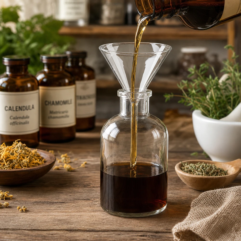 Imbuto professionale in vetro da 100 mm per cucina e laboratorio, con pratico manico corto realizzato in robusto vetro sodico-calcico
