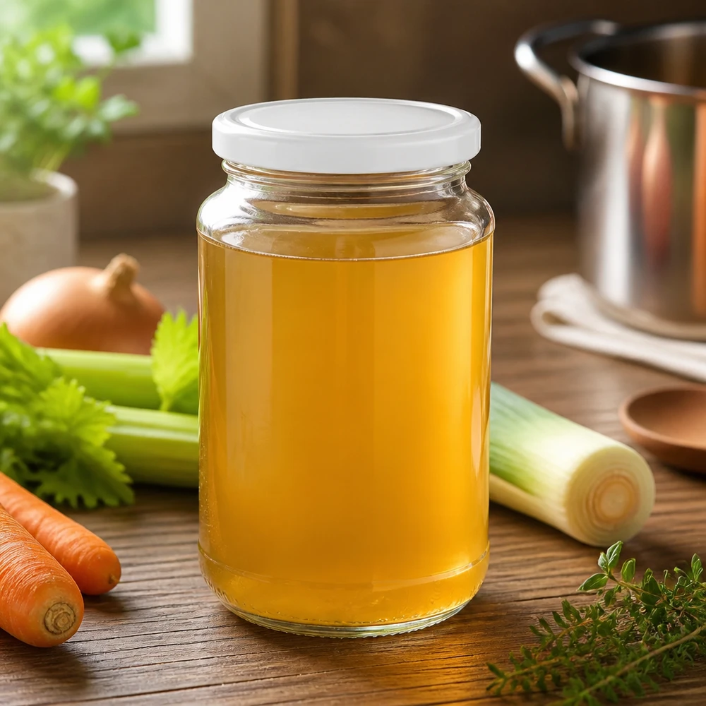 UNiTWIST 320ml Einmachglas mit weißem Schraubdeckel ideal zur Aufbewahrung von hausgemachter Suppe